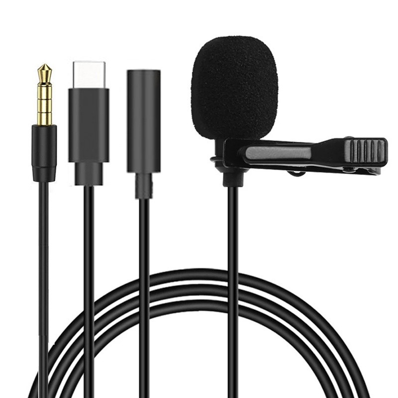 Mini Electronics Gadgets - 1.5 متر صغير محمول Lavalier ميكروفون