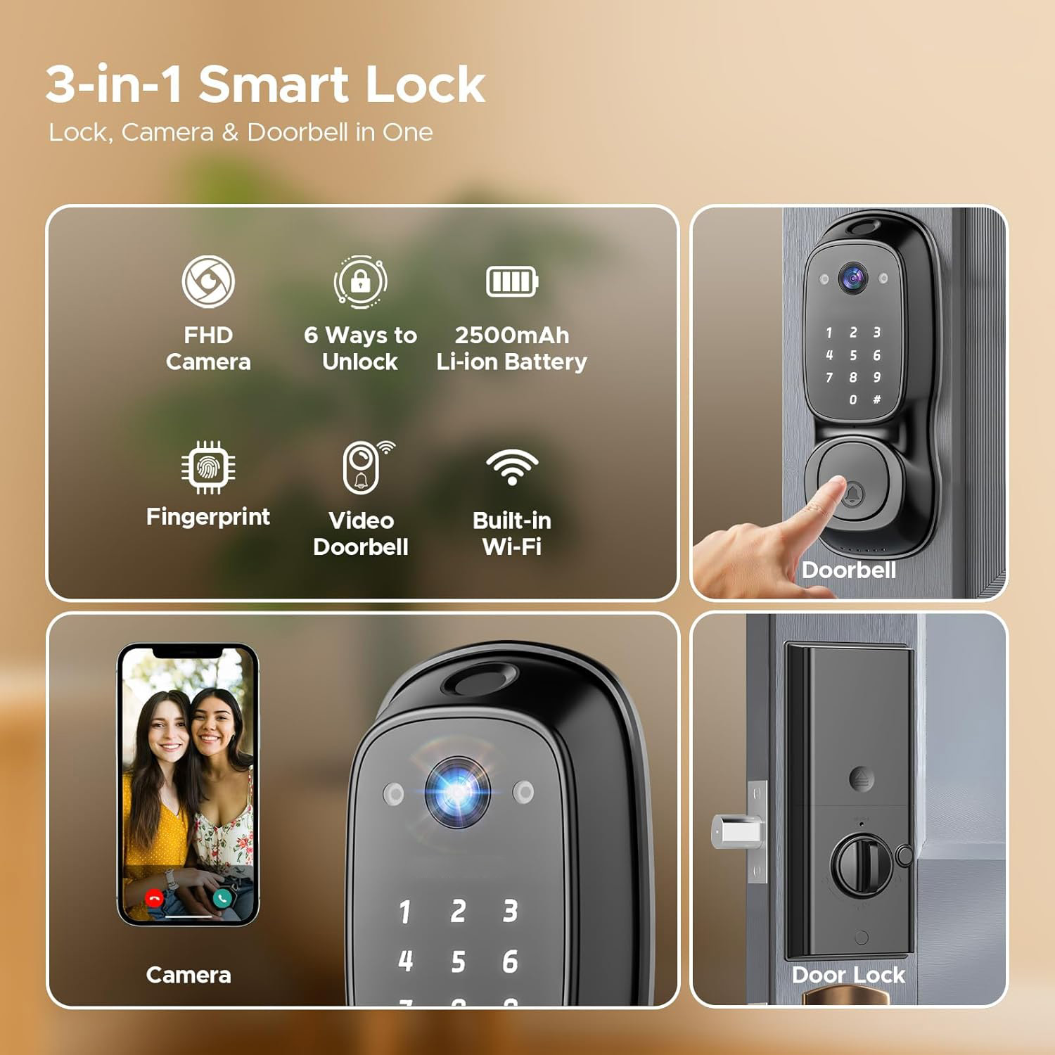 قفل باب ذكي بتقنية واي فاي من  - مراجعة Electronics & Gadgets Icon وسعره