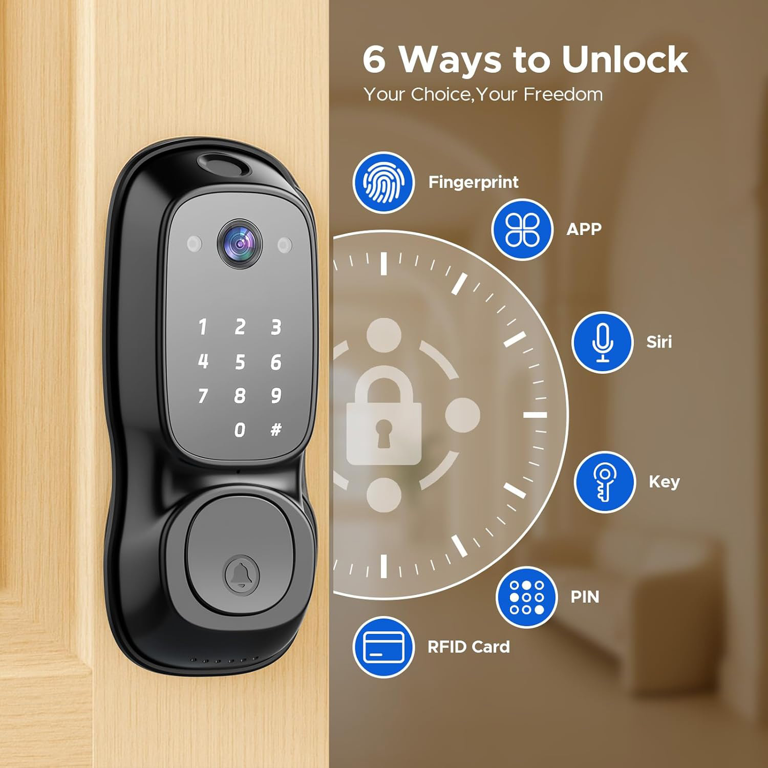 قفل باب ذكي بتقنية واي فاي من  - مراجعة Electronics & Gadgets Icon وسعره