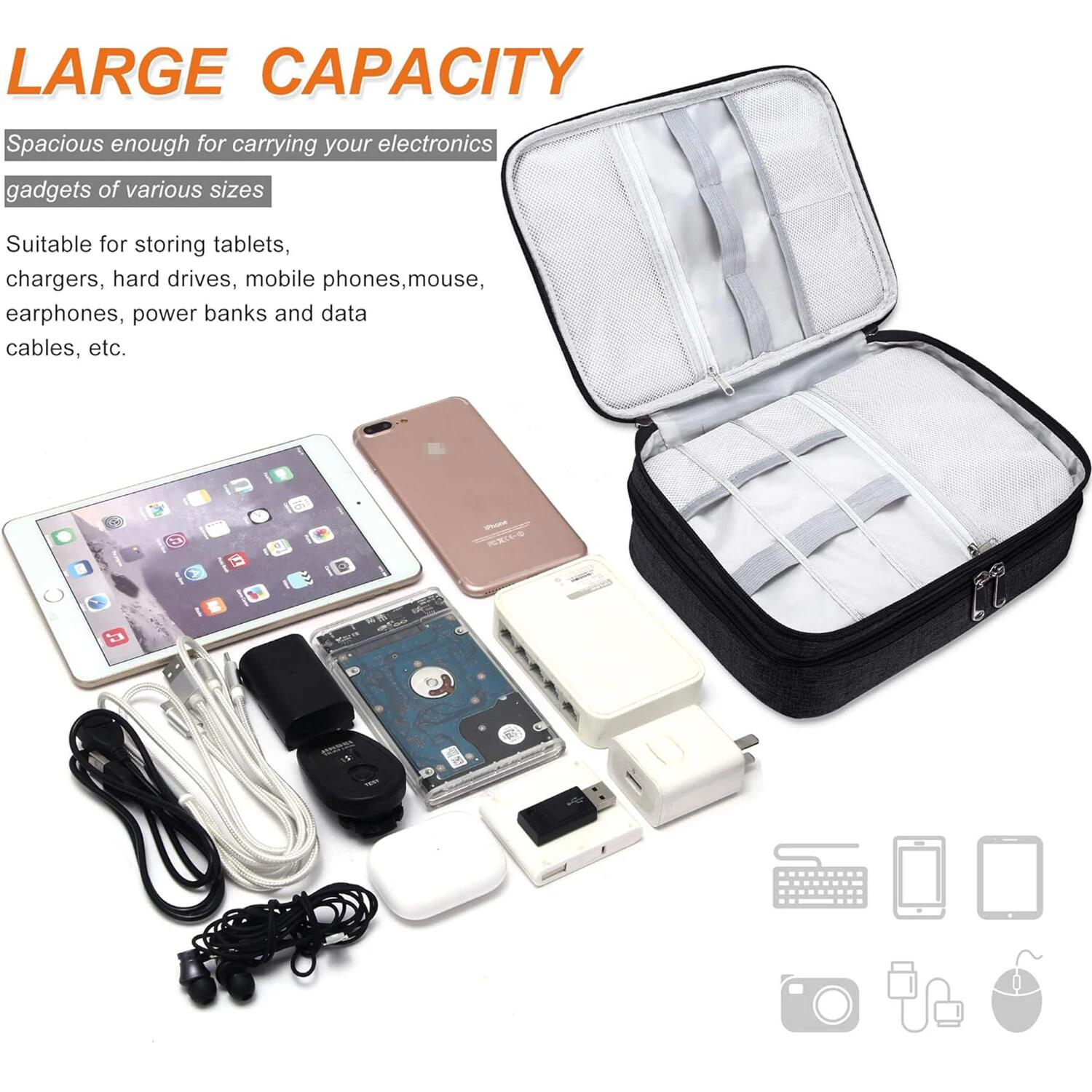 حقيبة التخزين الرقمية المحمولة - مراجعة Electronics Gadgets Bag وسعره