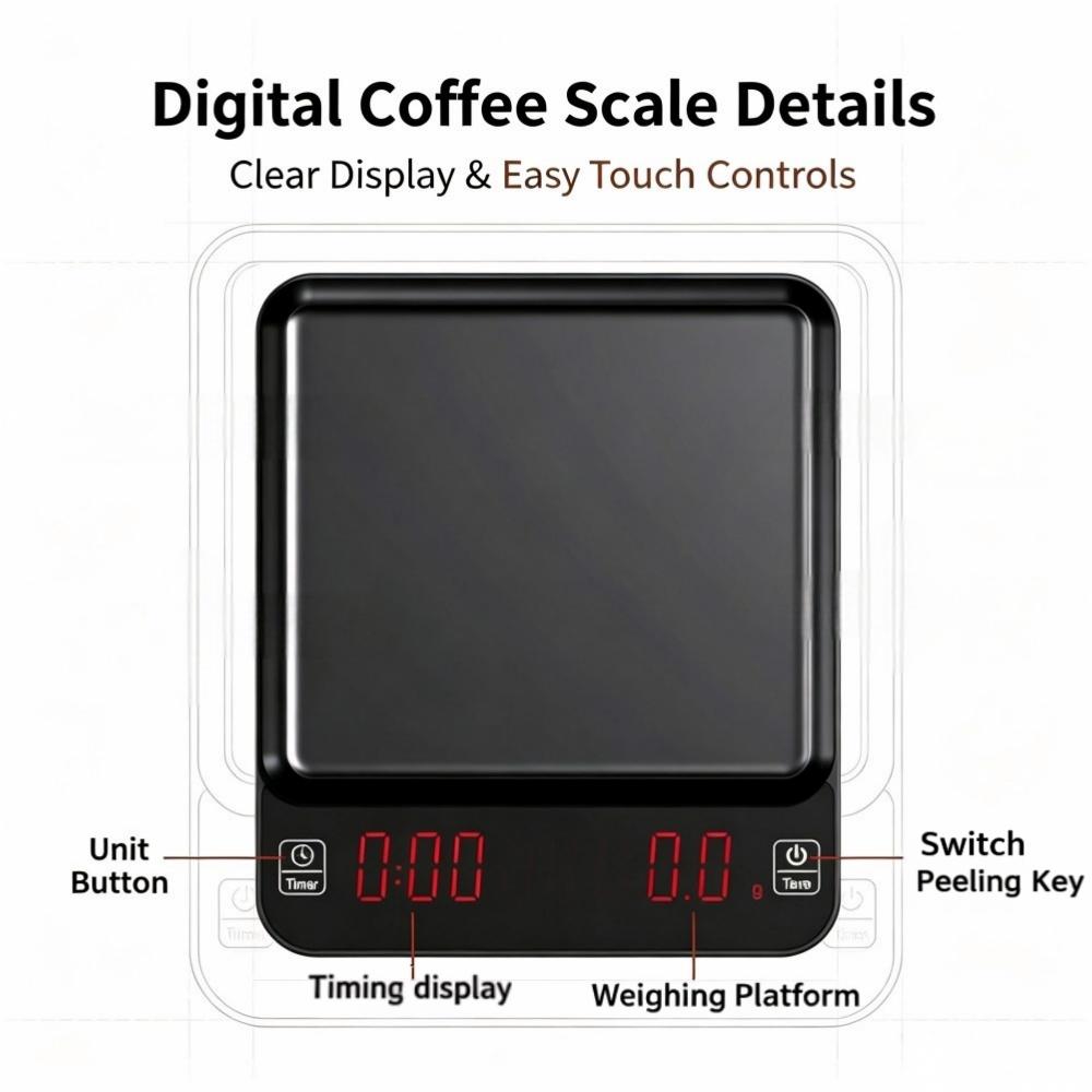 ميزان قهوة رقمي عالي الدقة 3 ك - مراجعة Electronics & Gadgets Icon وسعره