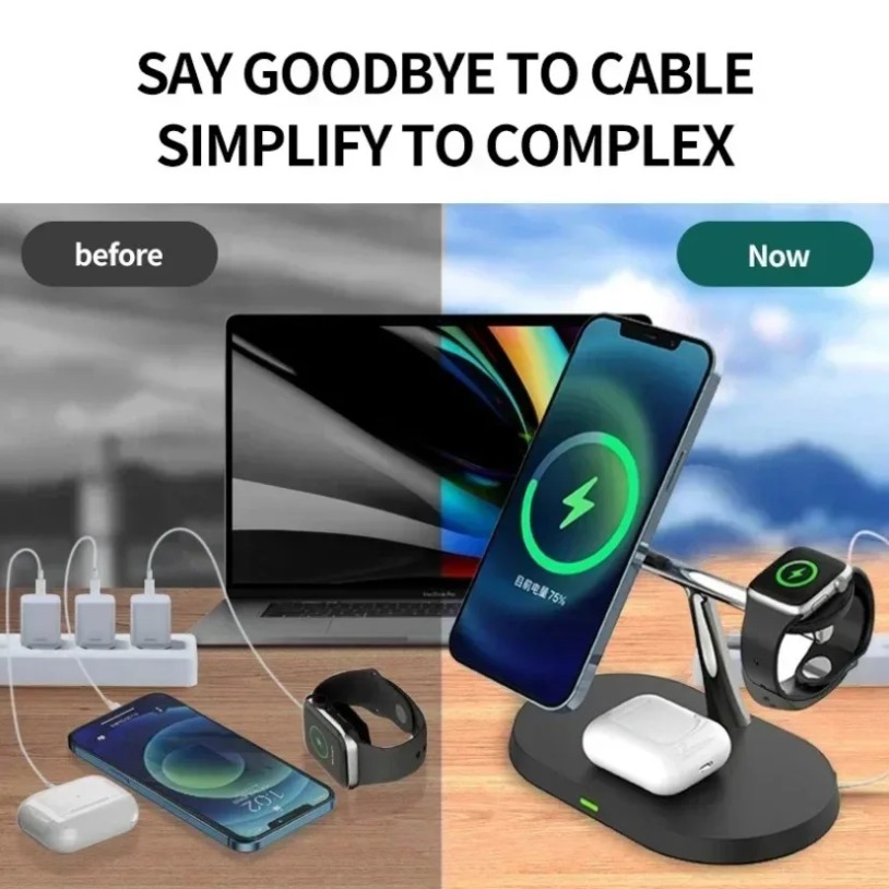شاحن لاسلكي مغناطيسي 3 في 1 من - مراجعة Magnetic Charging Cable وسعره