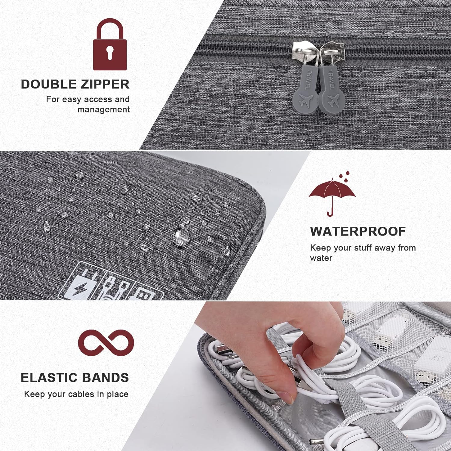 حقيبة تخزين رقمية محمولة، منظم - مراجعة Electronics Gadgets Bag وسعره
